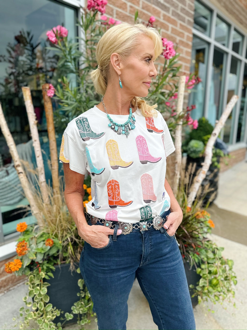 Queen of Sparkles Cowboy Boot Tee