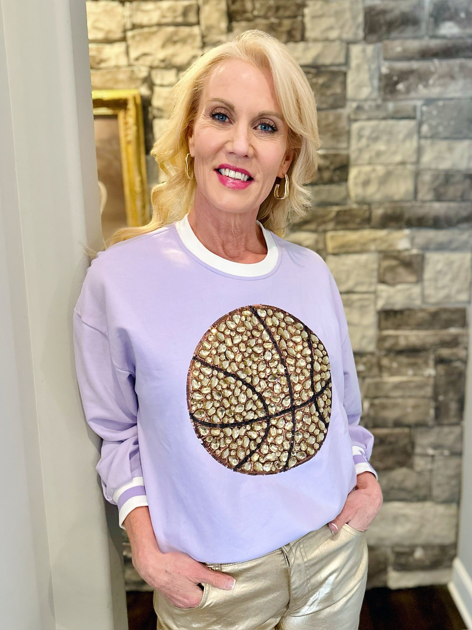 Queen of Sparkles K State Basketball Sweatshirt