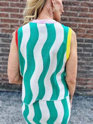 Queen of Sparkles Sequin Fish Knit Women’s Tank