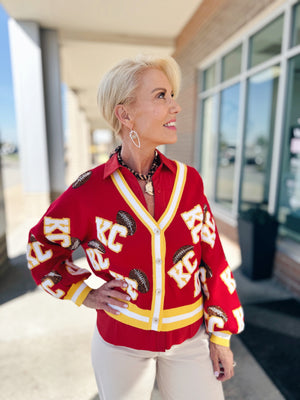 KC All Over Cardigan - Queen of Sparkles x Amelia's Boutique