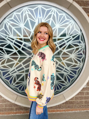 Queen of Sparkles Star and Rawr Sweatshirt