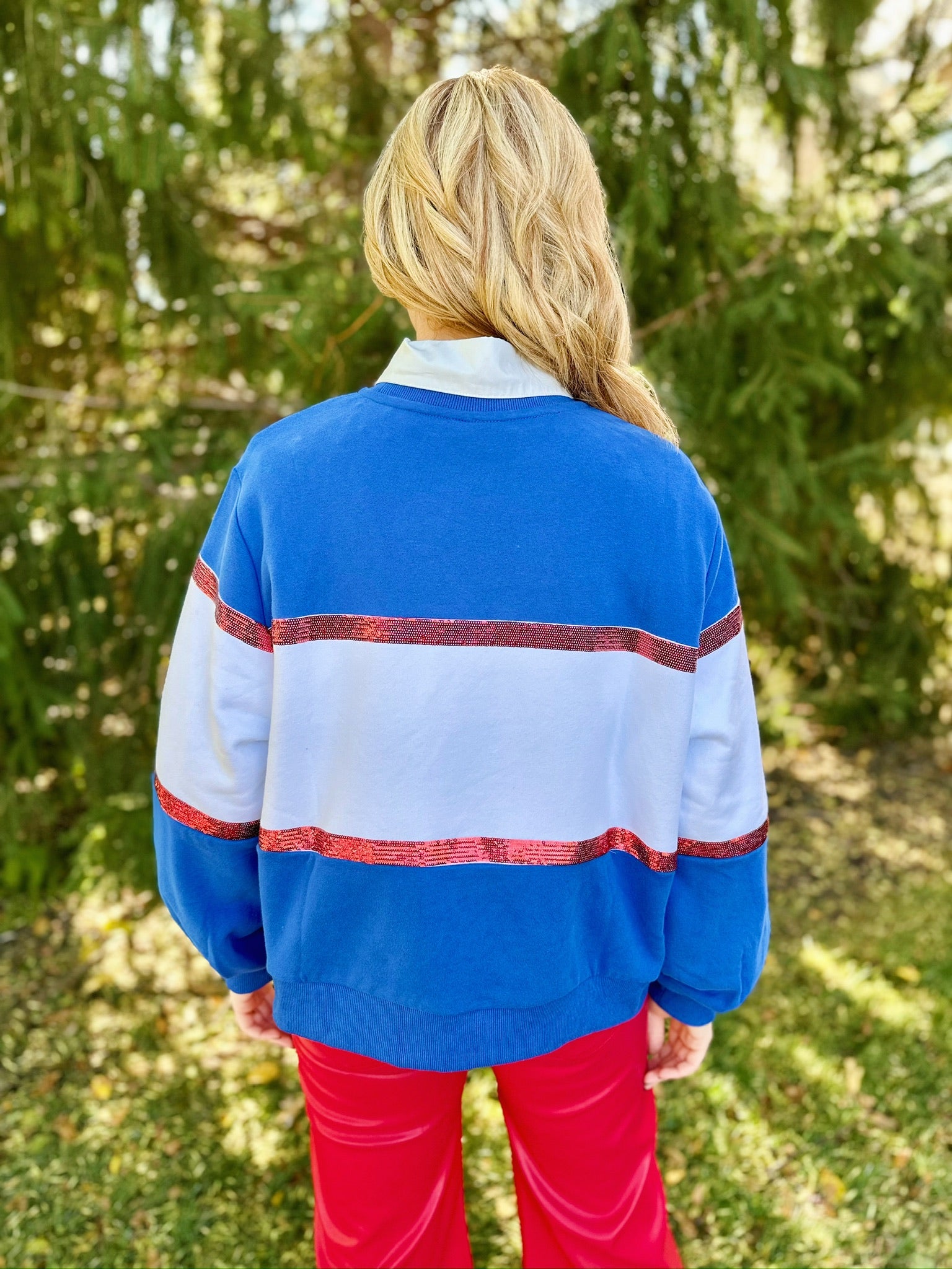 Queen of Sparkles KU Colorblock Sweatshirt