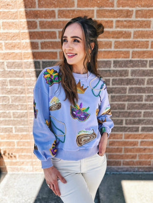 Queen of Sparkles Mardi Gras Sweatshirt