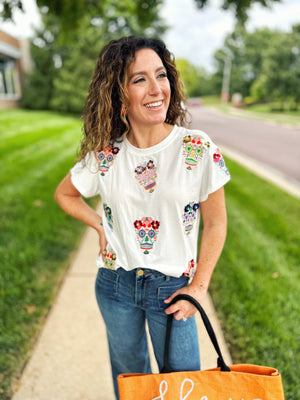Queen of Sparkles Sugar Skull Tee