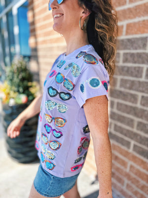 Queen of Sparkles Sunglasses Tee