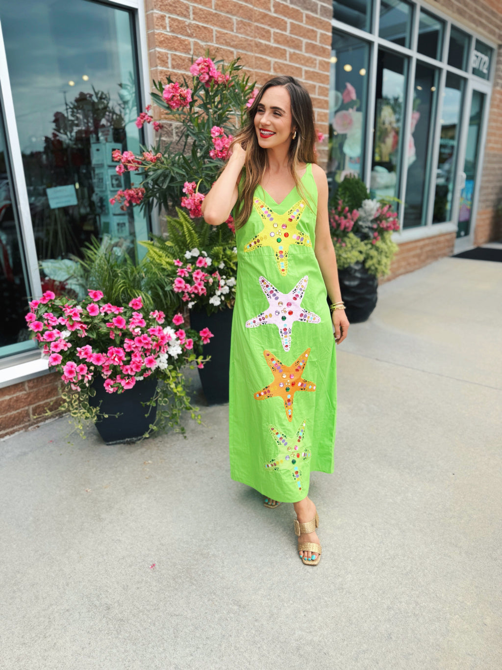 Queen of Sparkles Star Fish Maxi Dress