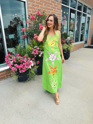 Queen of Sparkles Star Fish Maxi Dress