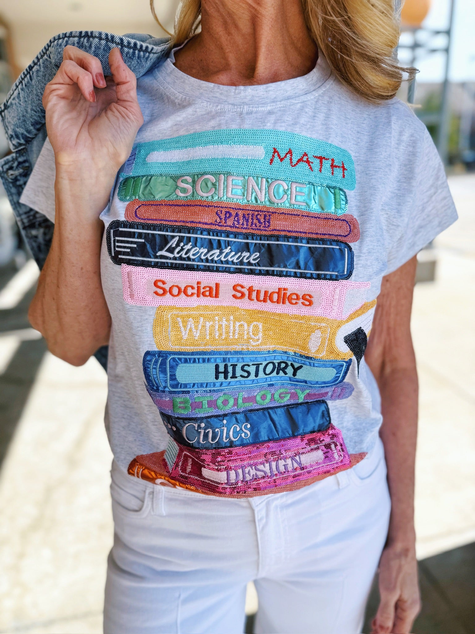 Queen of Sparkles Back To School Books Teacher Tee