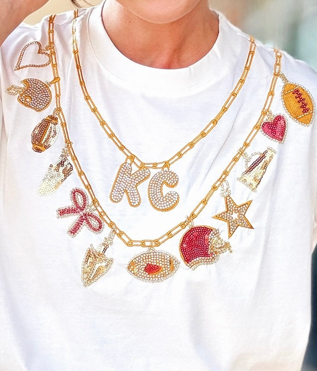 Charm Necklace KC Tee Queen of Sparkles x Amelia’s Boutique Collab