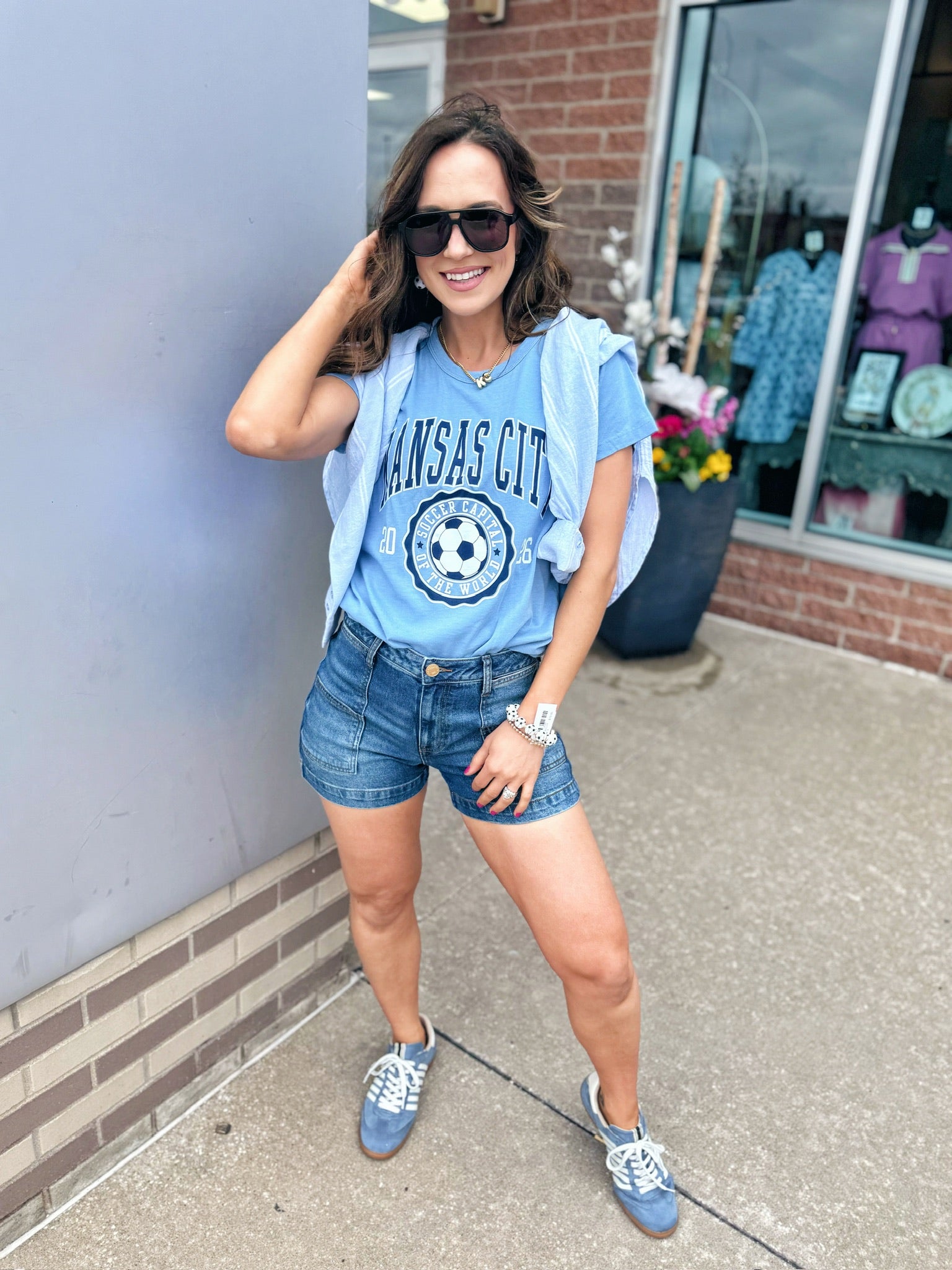 Kansas City Soccer Tee in Blue