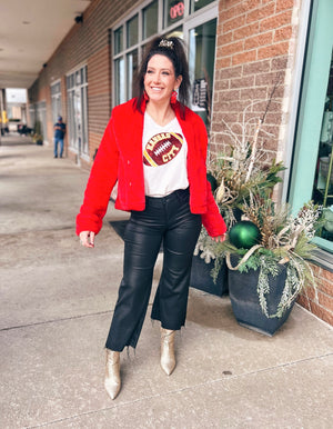 Red Faux Fur Jacket