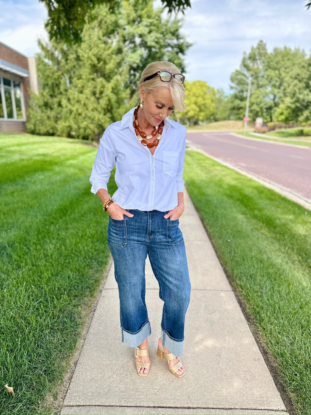 Schiffer Button Down in White