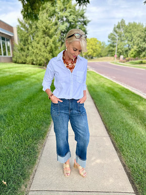 Schiffer Button Down in White