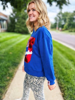 Queen of Sparkles Metallic KU Sweatshirt