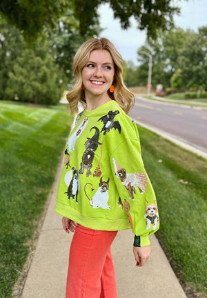 Queen of Sparkles Halloween Dogs in Costume Sweatshirt