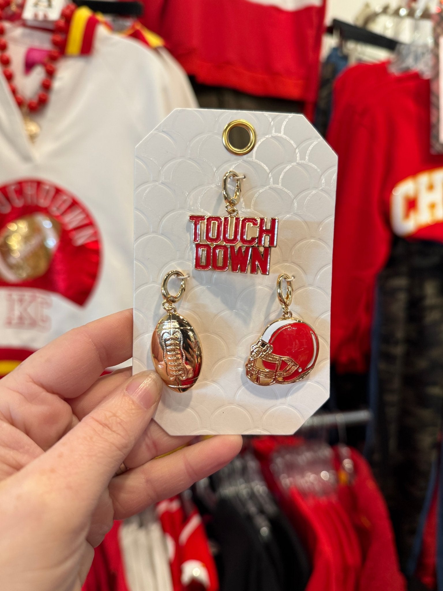 Touchdown Football Shoe Charms - Amelia's Boutique