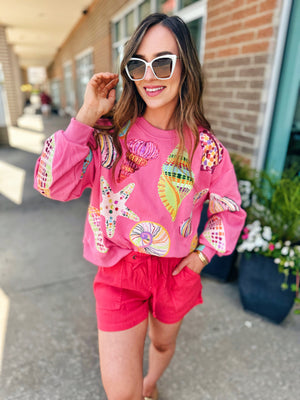 Queen of Sparkles Seashell Sweatshirt