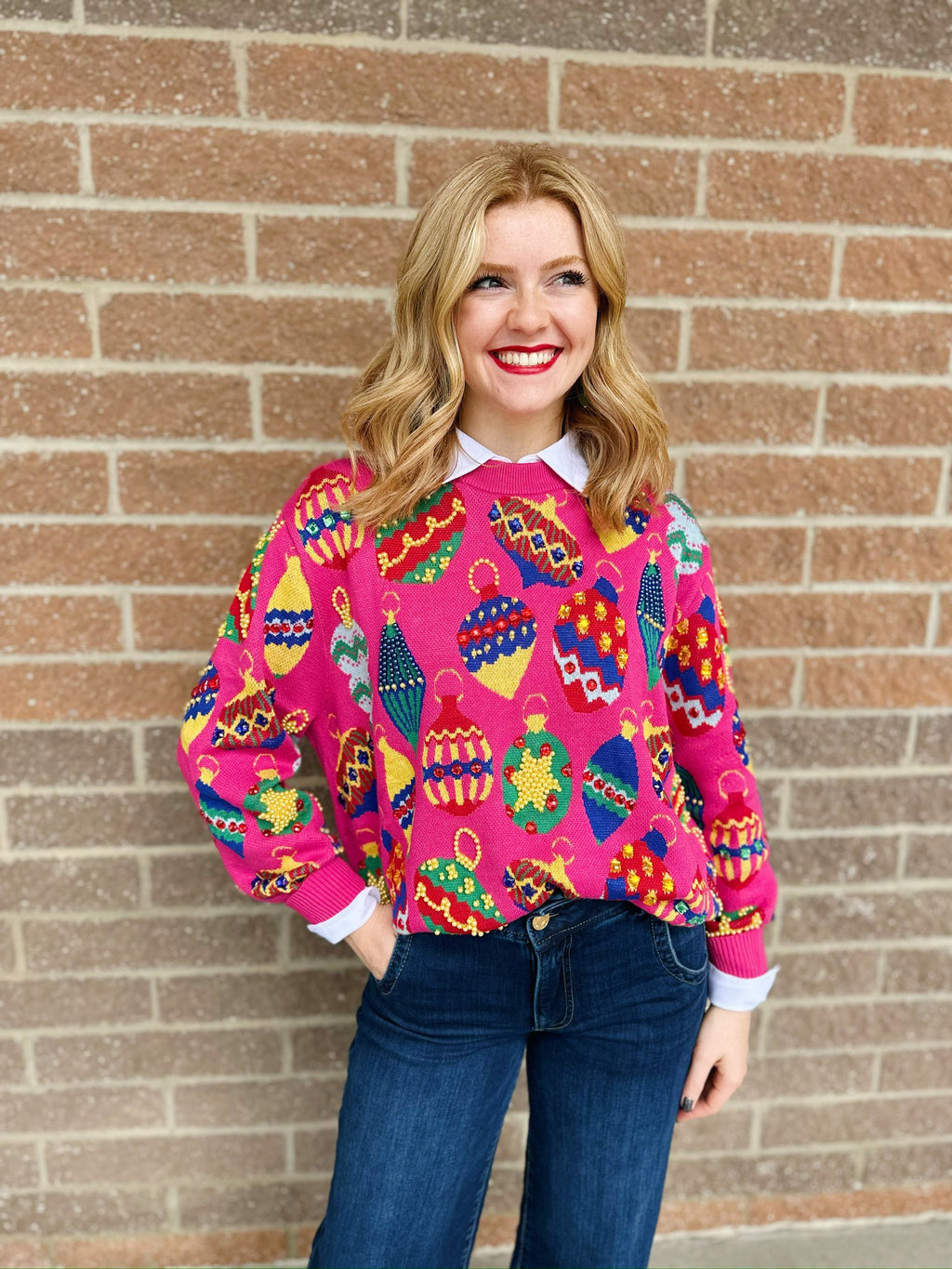 Queen of Sparkles Multi Jewel Ornament Sweater