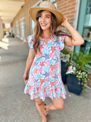 Americana Meets Vacay Flirty Dress
