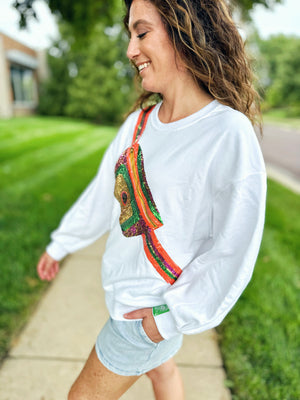 Queen of Sparkles Zipper Bag Sweatshirt