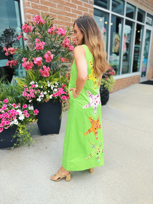 Queen of Sparkles Star Fish Maxi Dress