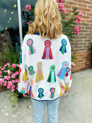 Queen of Sparkles Derby Ribbon Cardigan