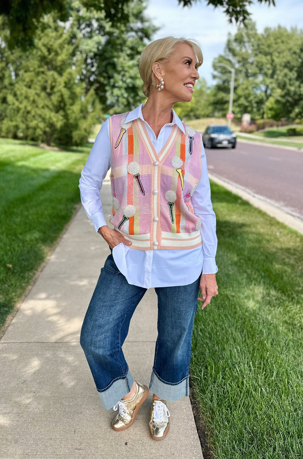 Queen of Sparkles Golf Sweater Vest
