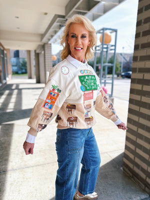 Queen of Sparkles - Queen's Class Sweatshirt in Cream