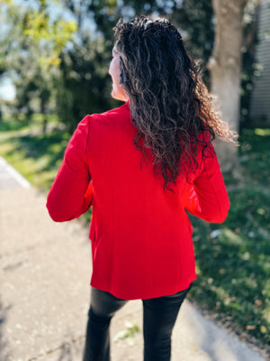 Red Stretchy Blazer