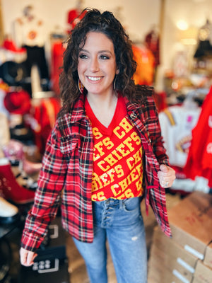Amelia’s Custom Queen Of Sparkles Chiefs All Over Tee