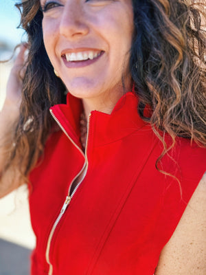 Women’s Zip Front Dress w/Scallop Hem