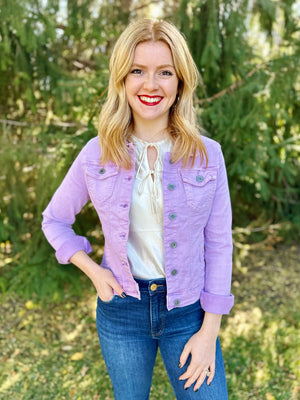 Lavender Denim Jacket