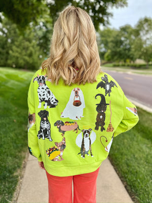 Queen of Sparkles Halloween Dogs in Costume Sweatshirt