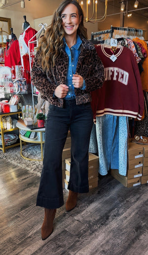 Cheetah Faux Fur Jacket