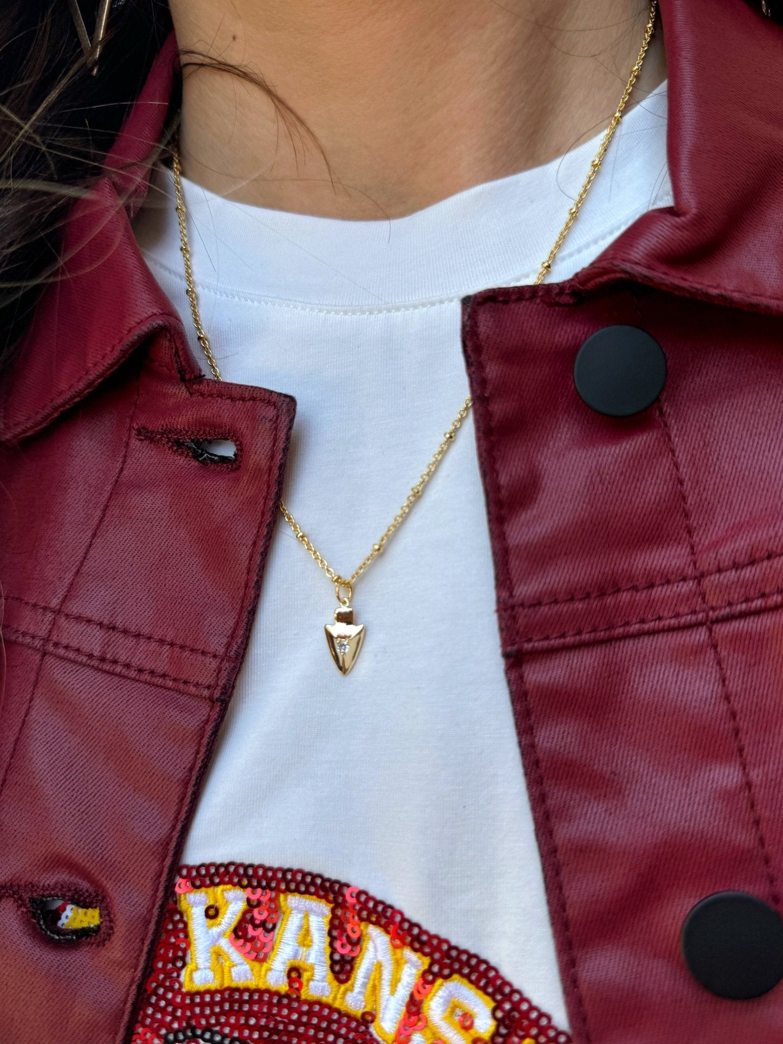 Arrowhead Drop Necklace - Amelia's Boutique