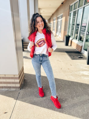 Red Puffer Vest