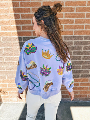 Queen of Sparkles Mardi Gras Sweatshirt