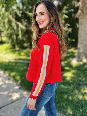 Gem KC V Neck Sweatshirt - Queen of Sparkles x Amelia's Boutique