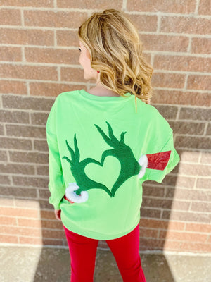 Queen of Sparkles Grinch Sweatshirt