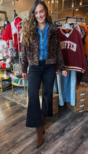 Cheetah Faux Fur Jacket