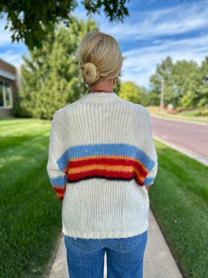 Oversized Stripe Cardigan