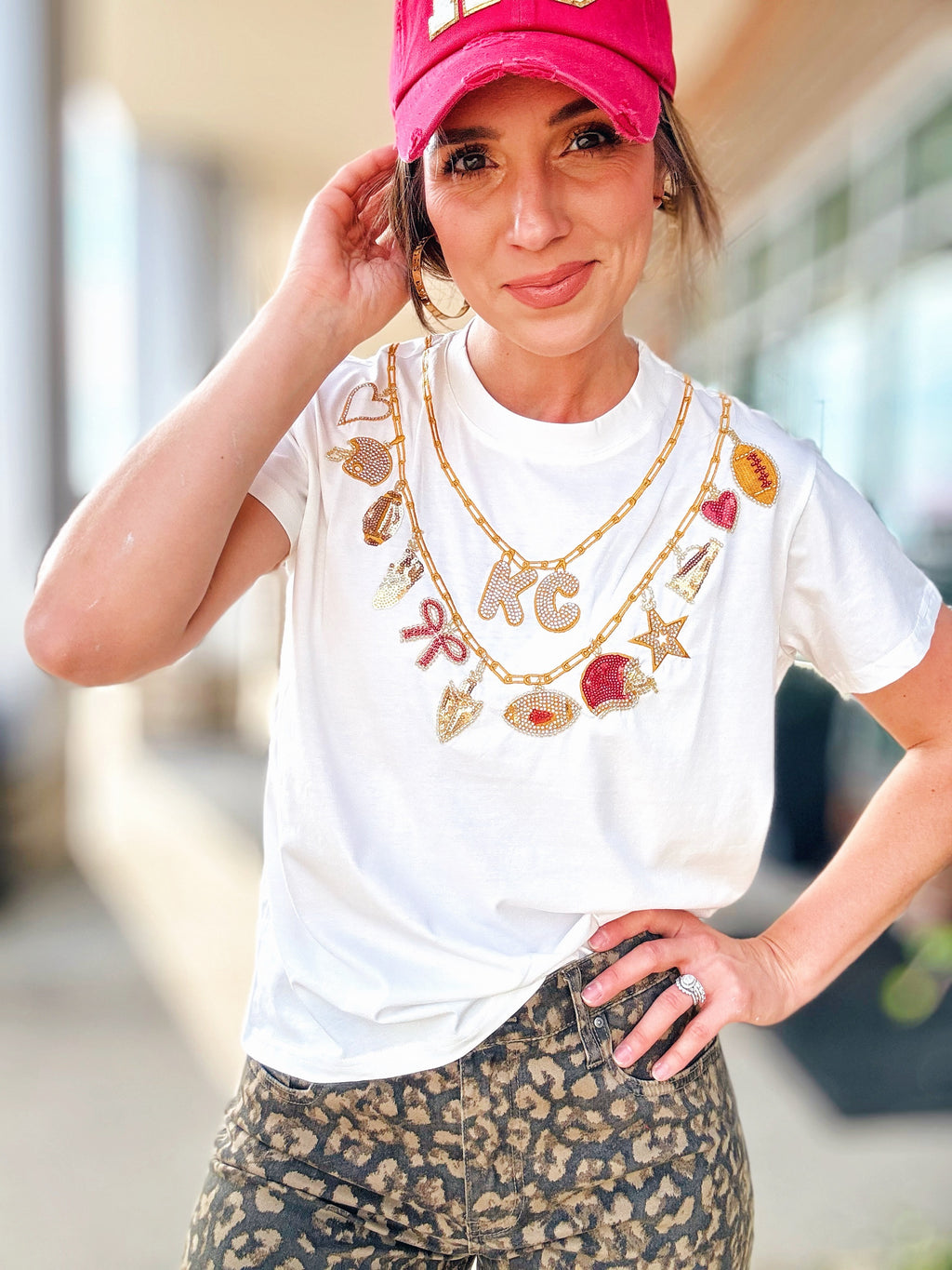Charm Necklace KC Tee Queen of Sparkles x Amelia’s Boutique Collab