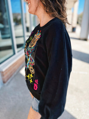 Queen of Sparkles Tiger Sweatshirt