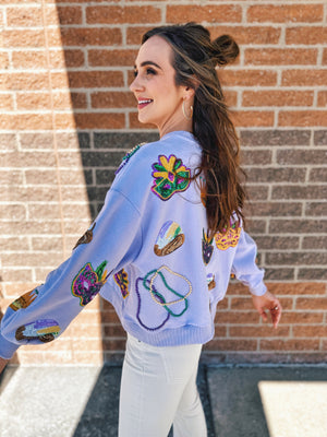 Queen of Sparkles Mardi Gras Sweatshirt
