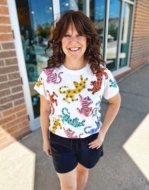 Queen of Sparkles Crawling Tiger Tee
