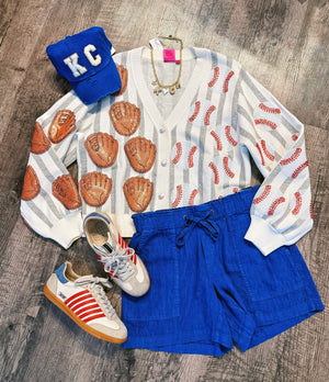Queen of Sparkles Baseball Cardigan