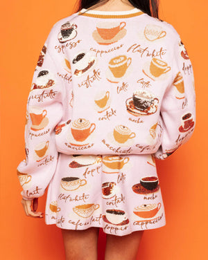 Queen of Sparkles Coffee Cardigan