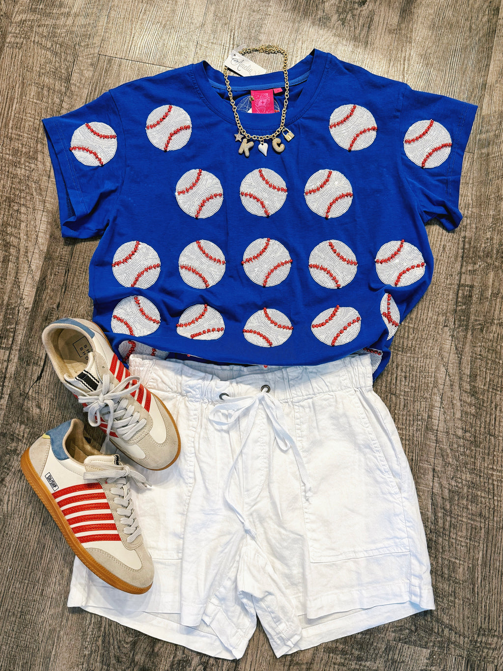 Queen of Sparkles Scatter Baseball Tee