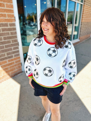 Queen of Sparkles Soccer Sweatshirt