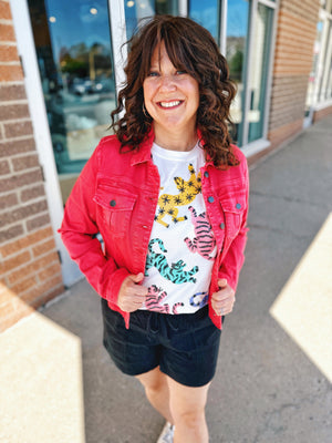 KUT Denim Jacket in Coral